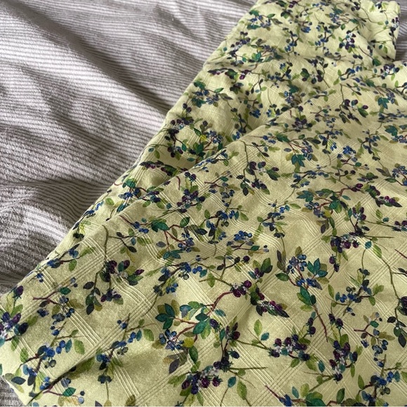 Rachel Antonoff Birdie Slim Straight Leg Pants Lime Green Chartreuse Blueberry 2 - Picture 7 of 8